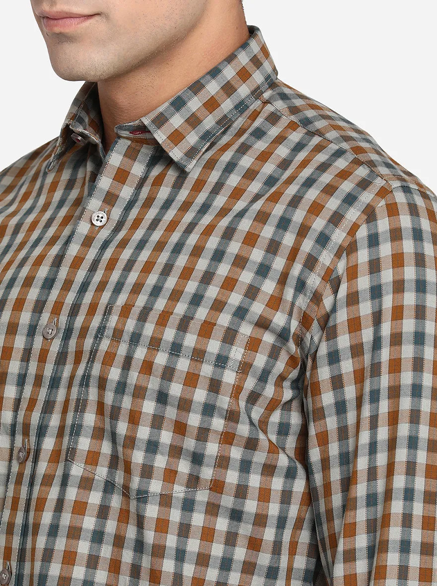 Multicolor Checked Smart Fit Casual Shirt | Greenfibre