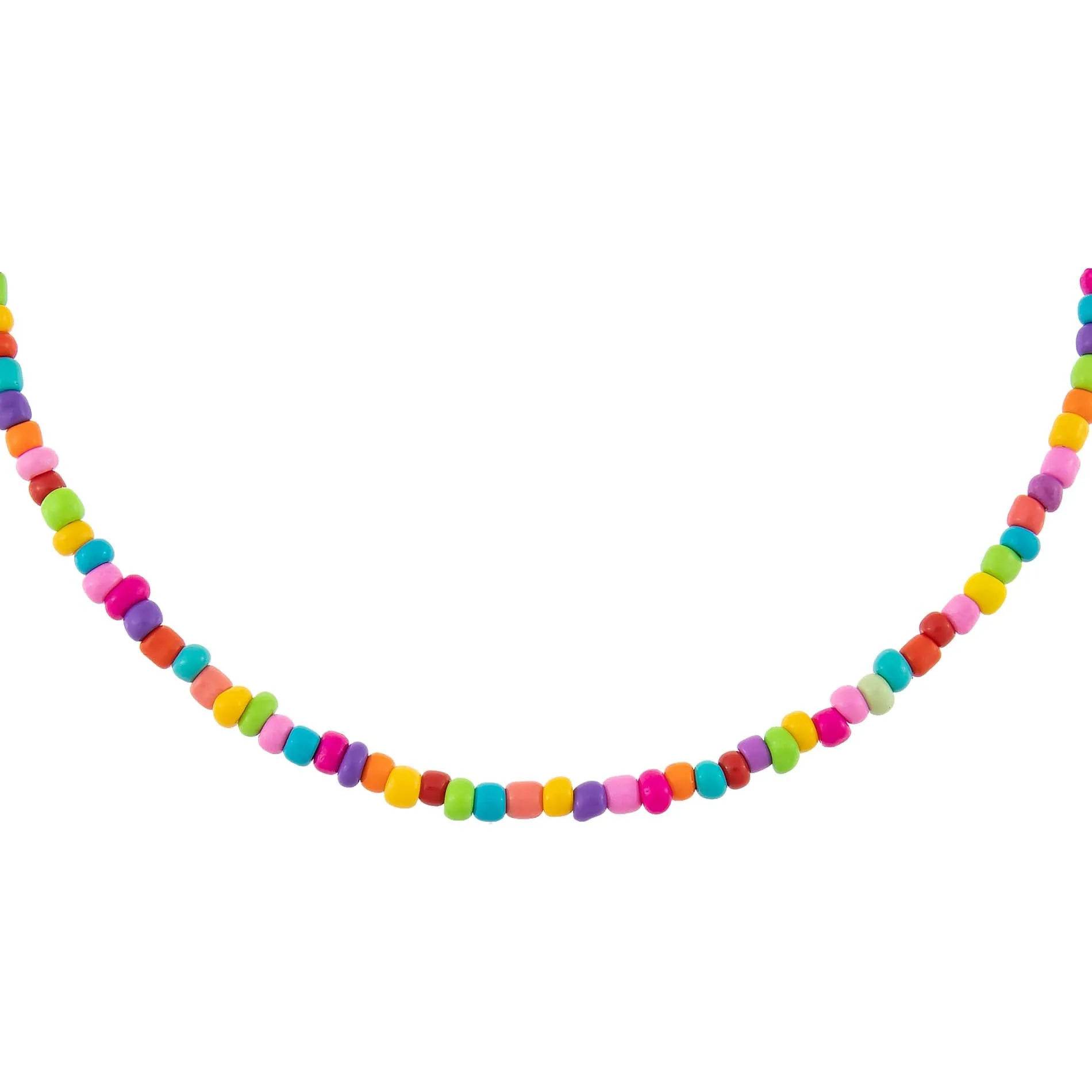 Neon Multi Color Beaded Necklace