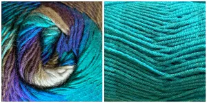 (NEW) TURQUOISE    ALL BLUES - Embossed Natura Shawl KIT