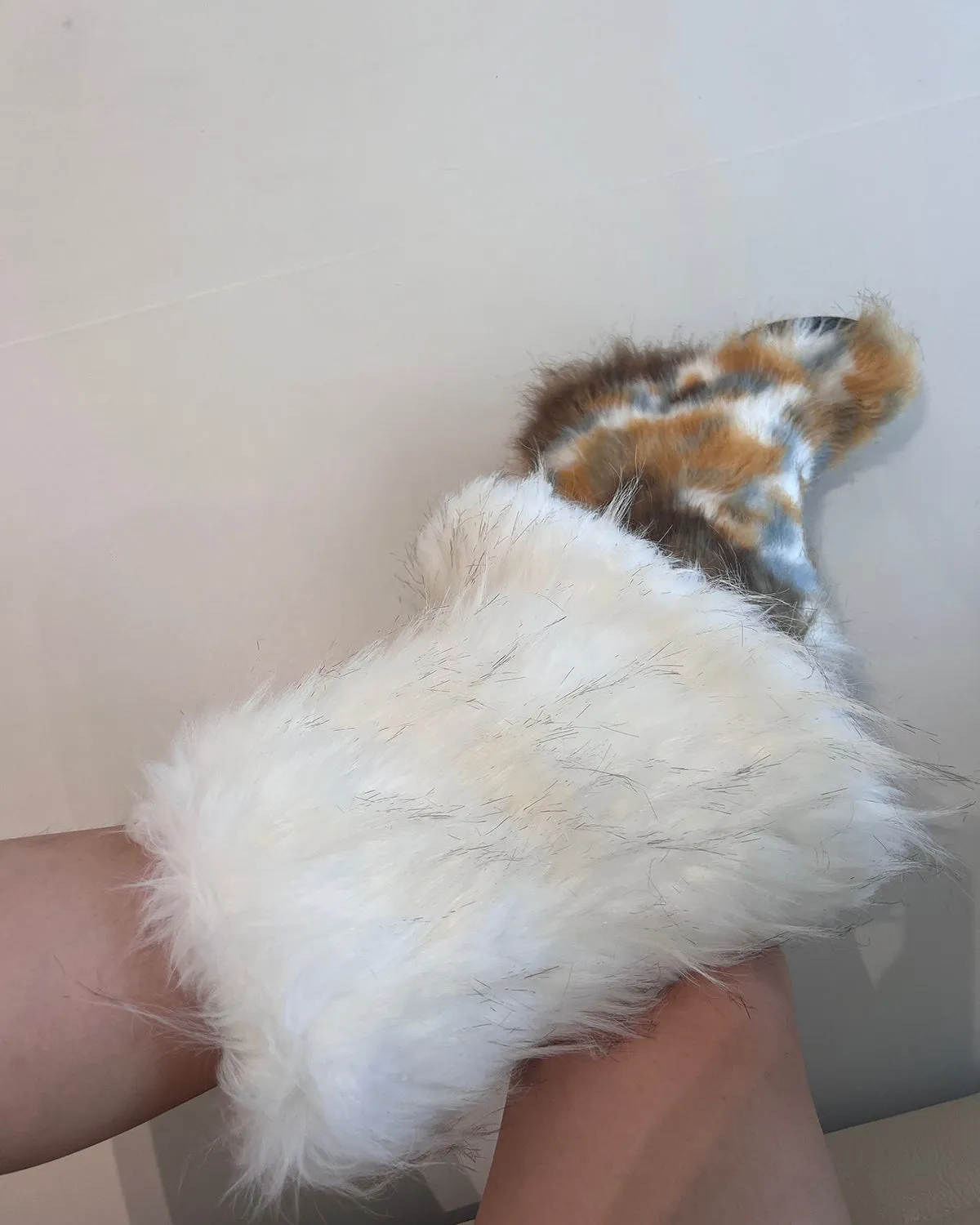 New winter ankle fluffy fur boots for women