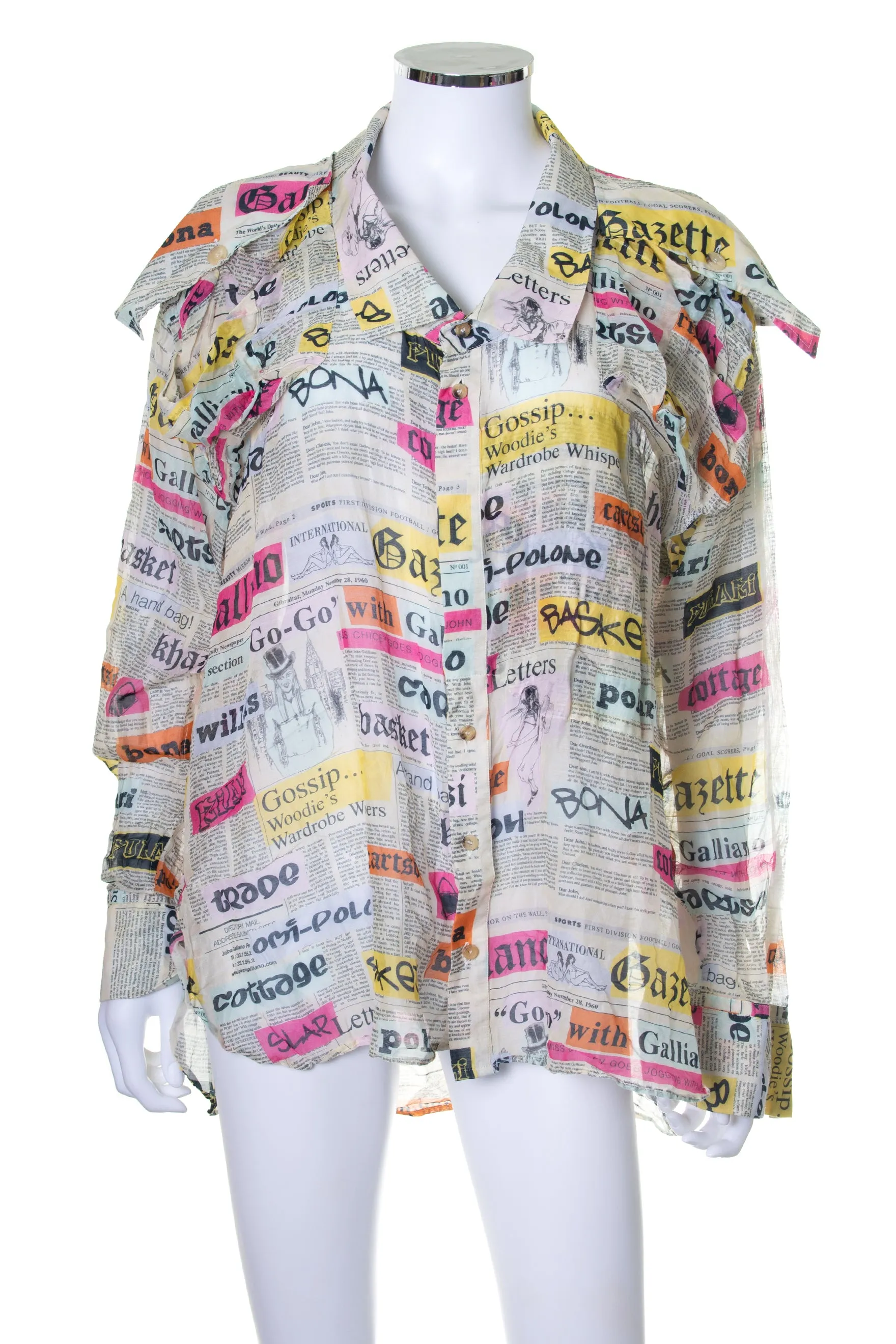 Newspaper Print Shirt