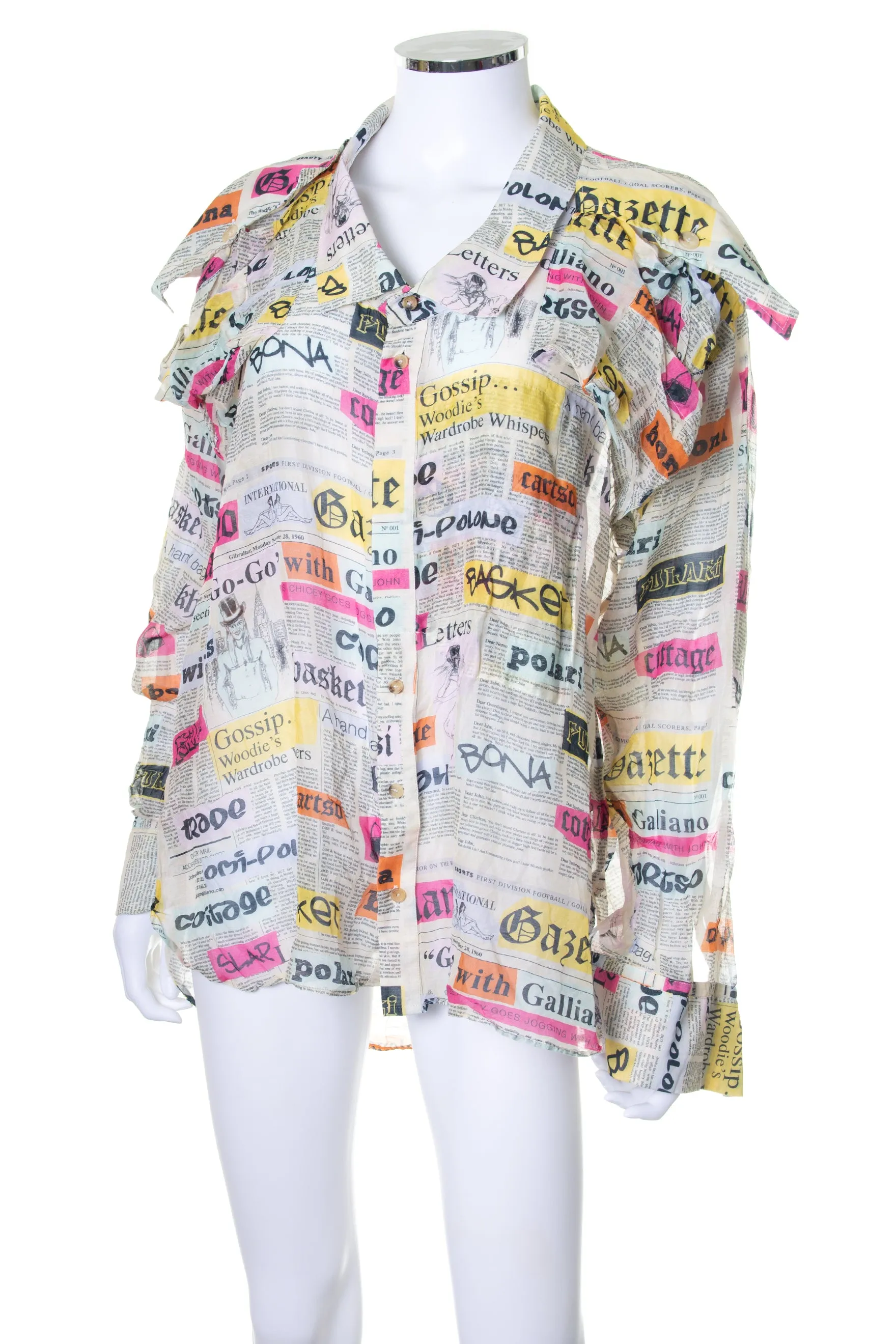 Newspaper Print Shirt