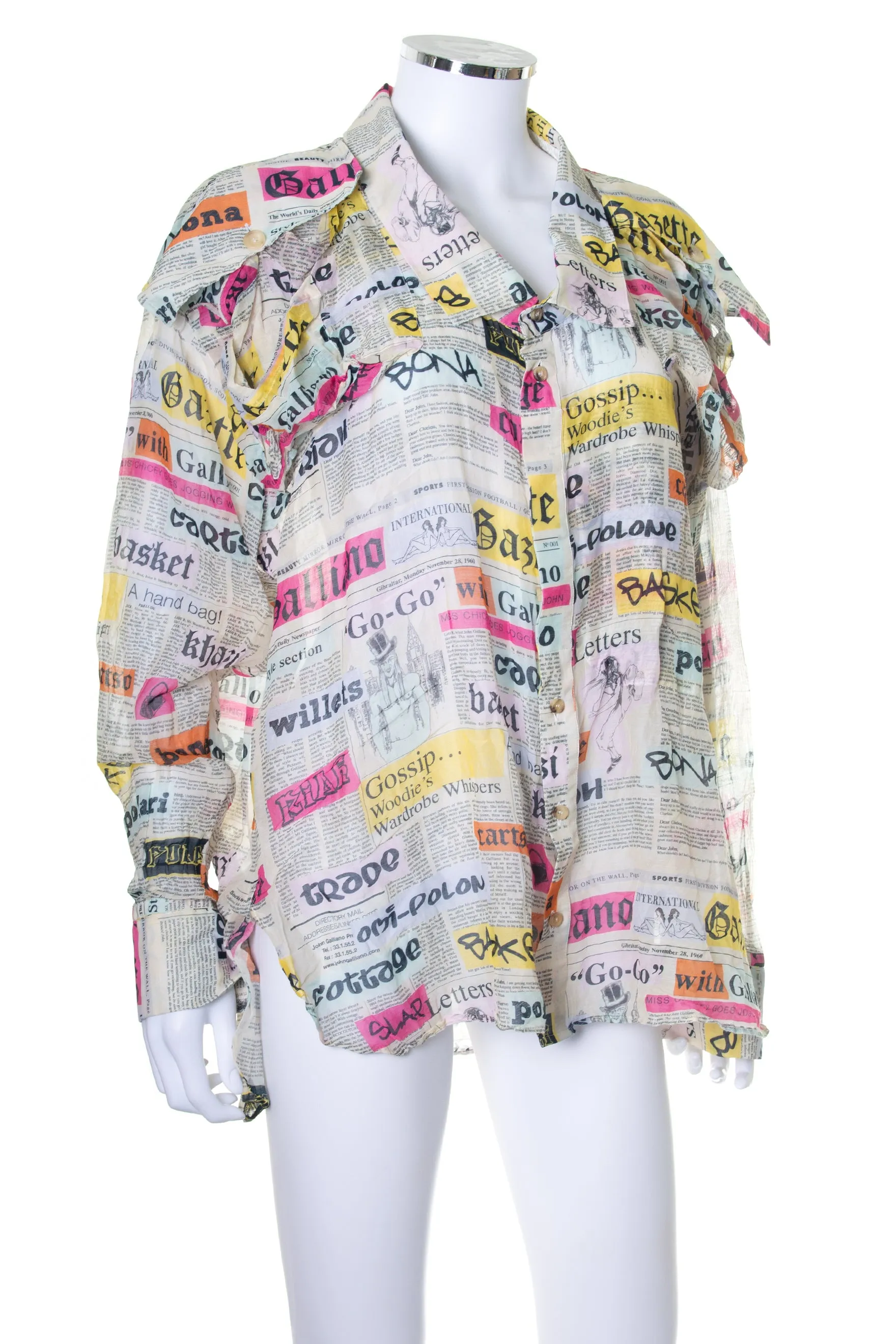 Newspaper Print Shirt