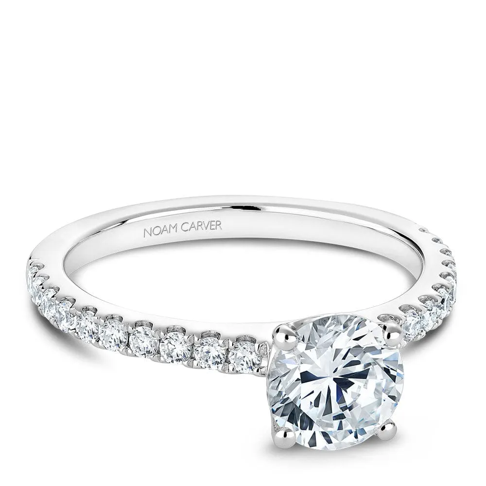 Noam Carver 14kt White Gold 0.83ct Round Solitaire