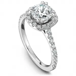 Noam Carver 14kt White Gold 1.03ct Cushion Halo