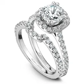 Noam Carver 14kt White Gold 1.03ct Cushion Halo