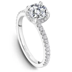 Noam Carver 14kt White Gold Round Solitaire with Hidden Halo