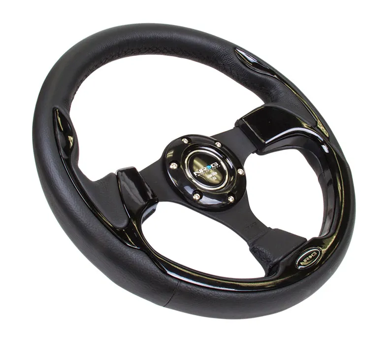 NRG RST-001BK 320mm Black Reinforced Racing Steering Wheel