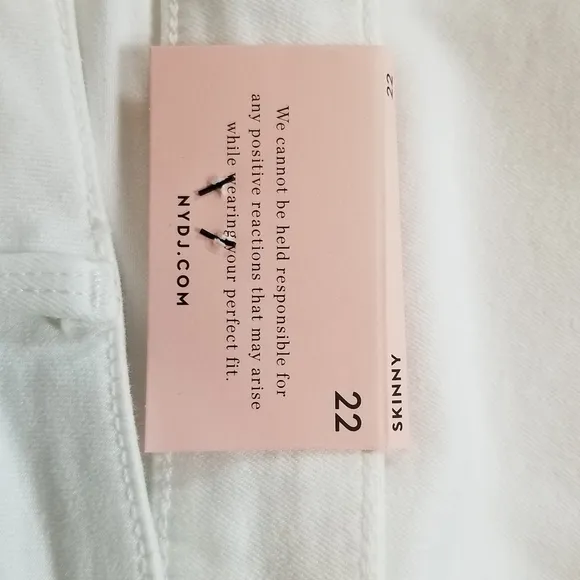NYDJ White Curves 360 Jeans Embroidered Side Vent