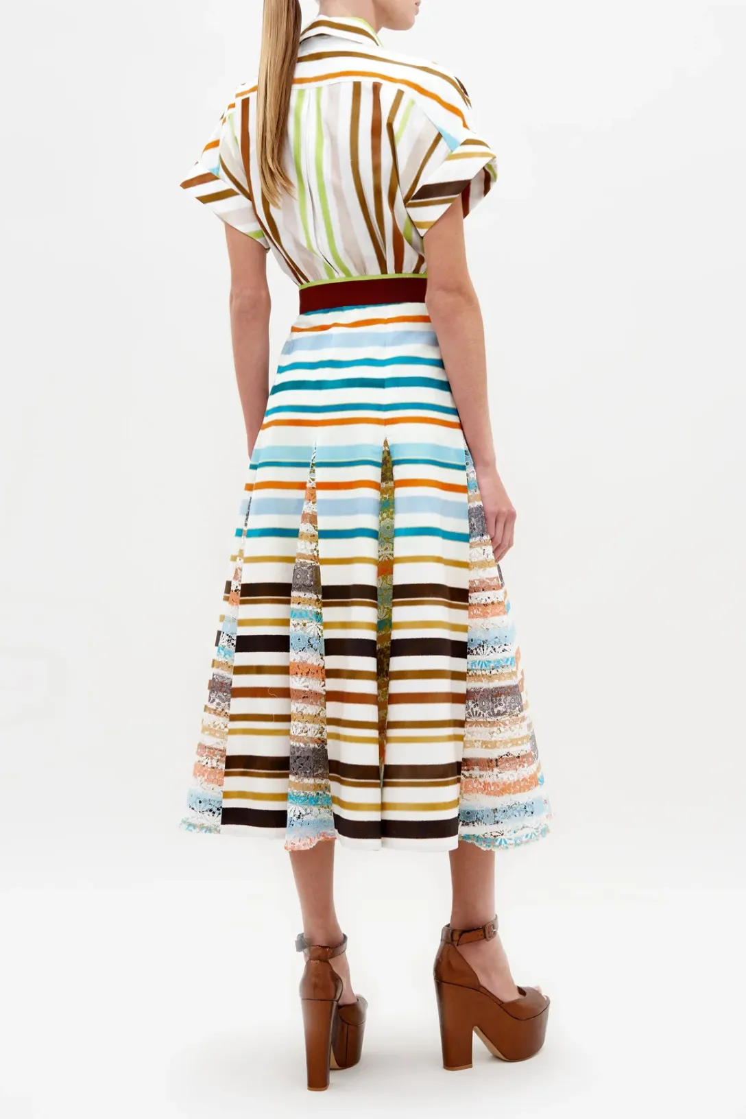 Odila Dress | Multi Color Stripes