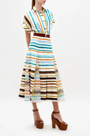 Odila Dress | Multi Color Stripes