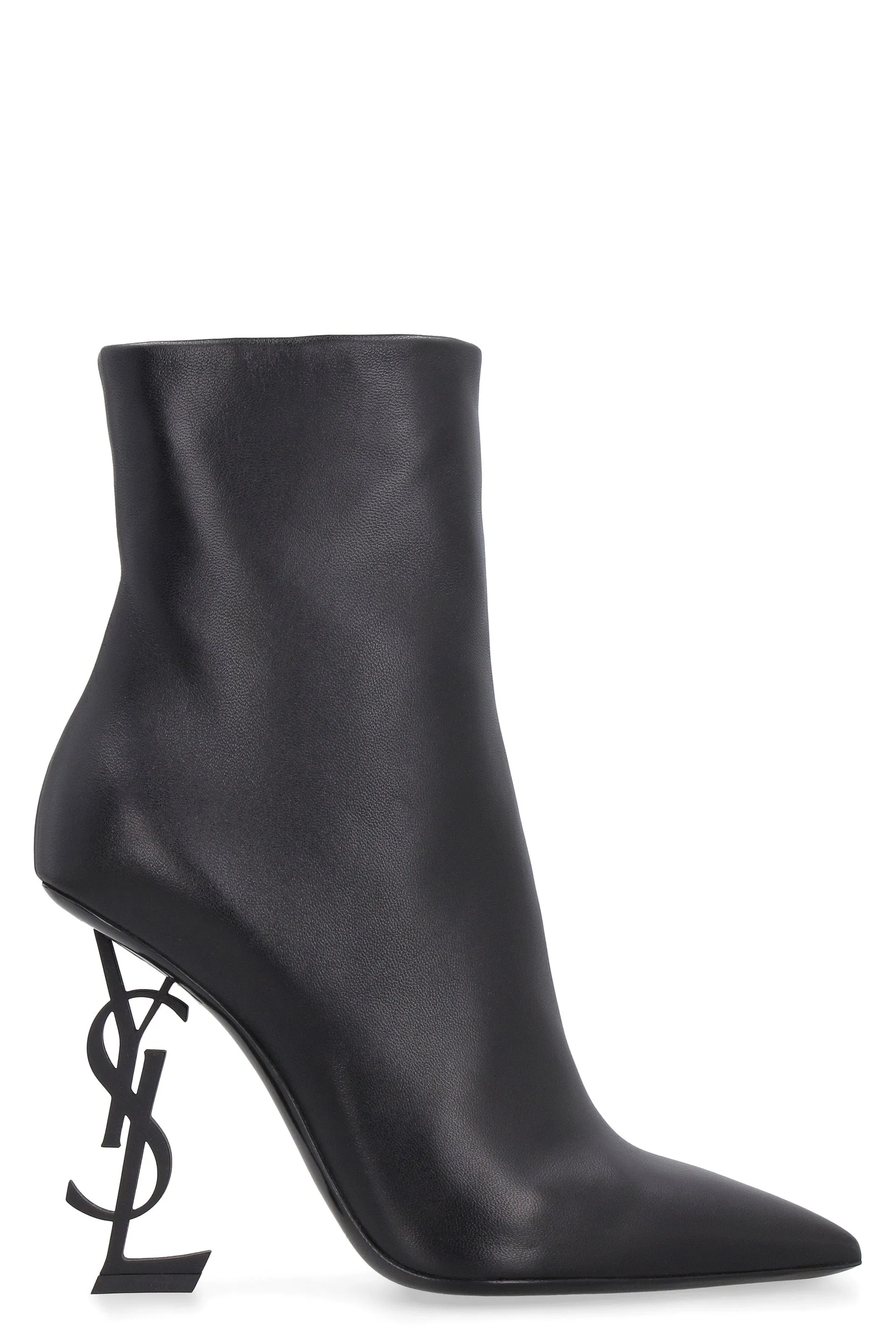 Opyum leather pointy-toe ankle boots