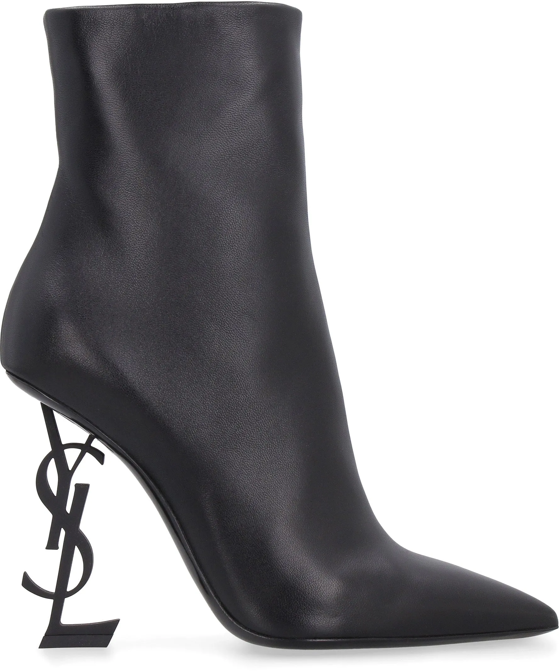 Opyum leather pointy-toe ankle boots