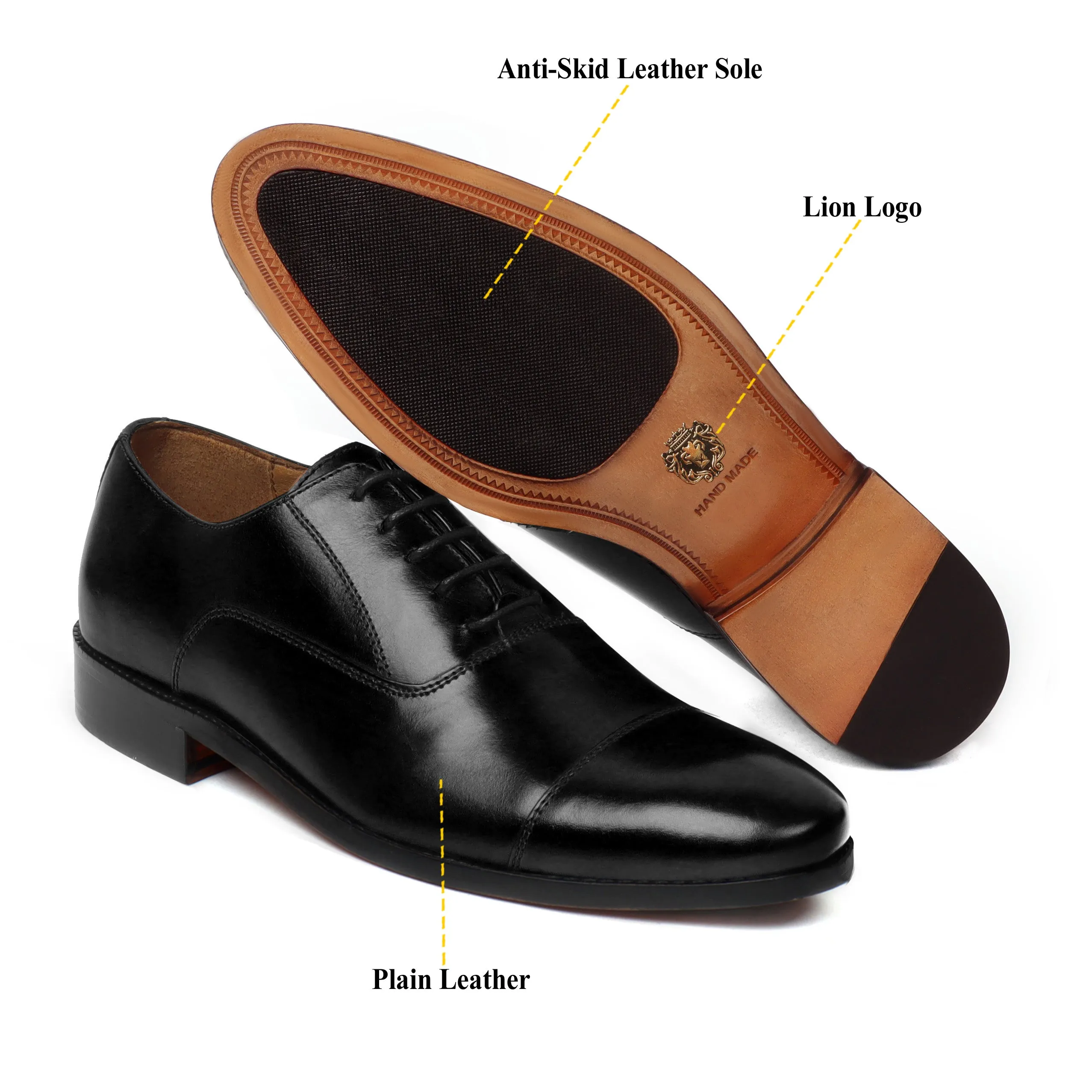Oxford Lace-Up Black Formal Shoes
