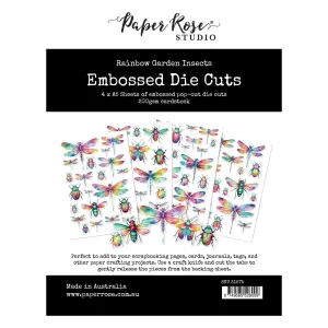 Paper Rose Studio - Rainbow Garden Insects - Embossed Die Cuts