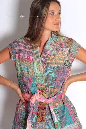 PATCHWORK LONG VEST- MARIPOSA AGRA