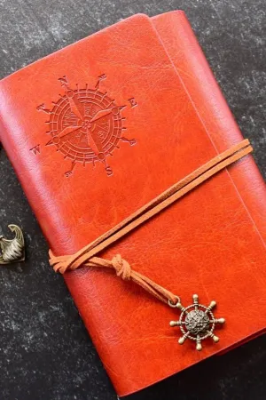Pebble House Leather Notebook With Crystal Accent