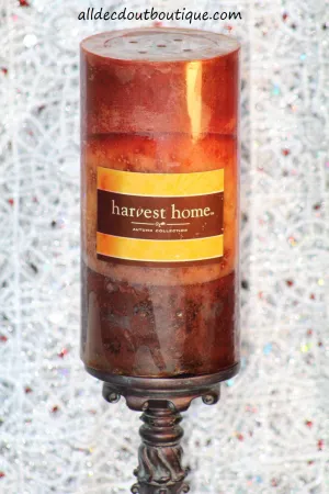 Pillar Candle | 4 x 8 Multi Color Pumpkin Spice