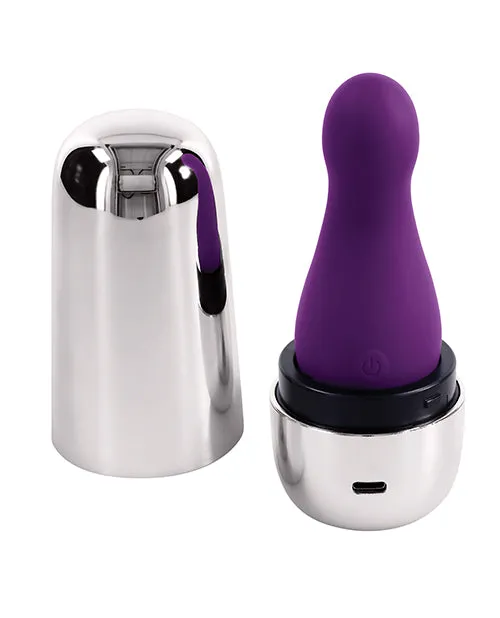 Playboy Pleasure The Jet Set Vibrator - Acai/Silver