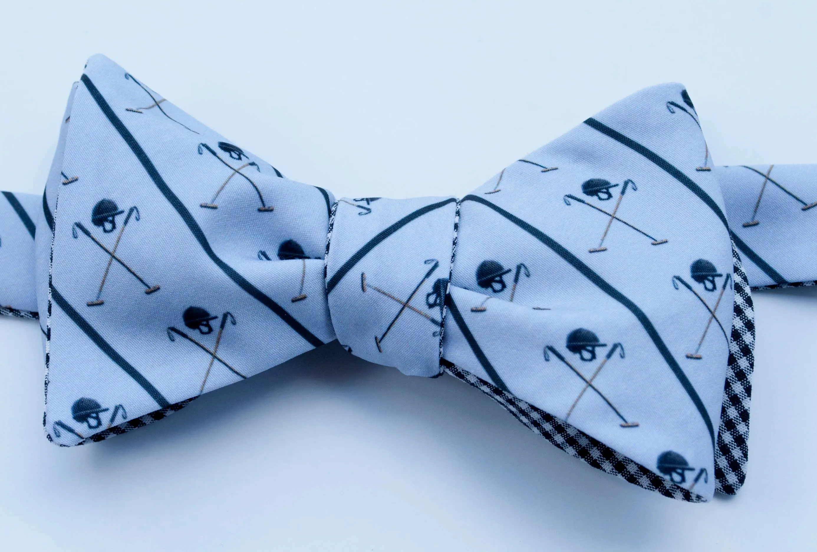 Polo Helmet Emblem Bow Tie - light grey