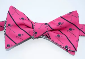 Polo Helmet Emblem Bow Tie - pink