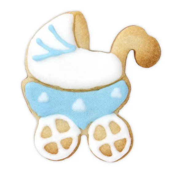 Pram Cookie Cutter with Embossed Detail 6cm