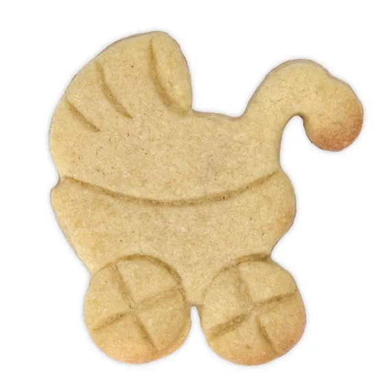 Pram Cookie Cutter with Embossed Detail 6cm