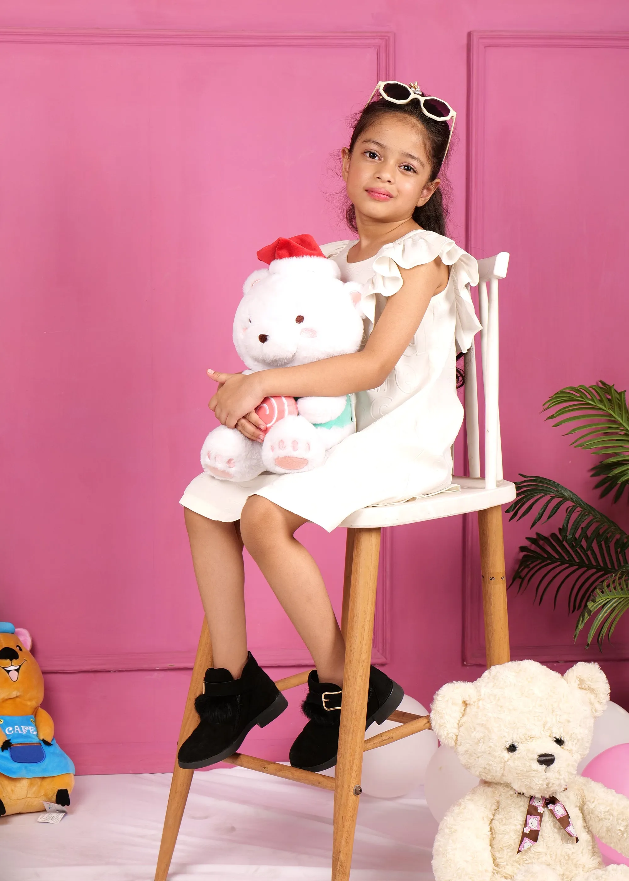 Premium Embossed Ruffle Dress