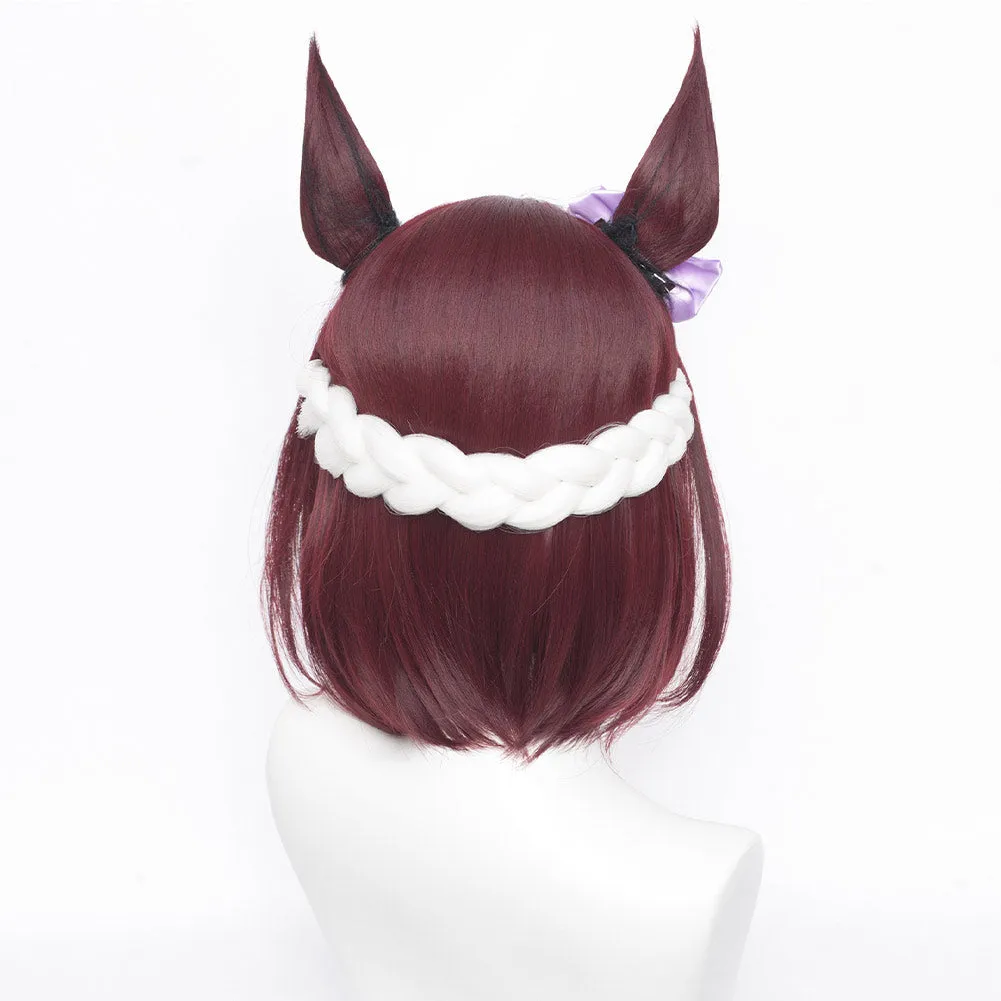 Pretty Derby Special Week Cosplay Wig Heat Resistant Synthetic Hair Carnival Halloween Party Props