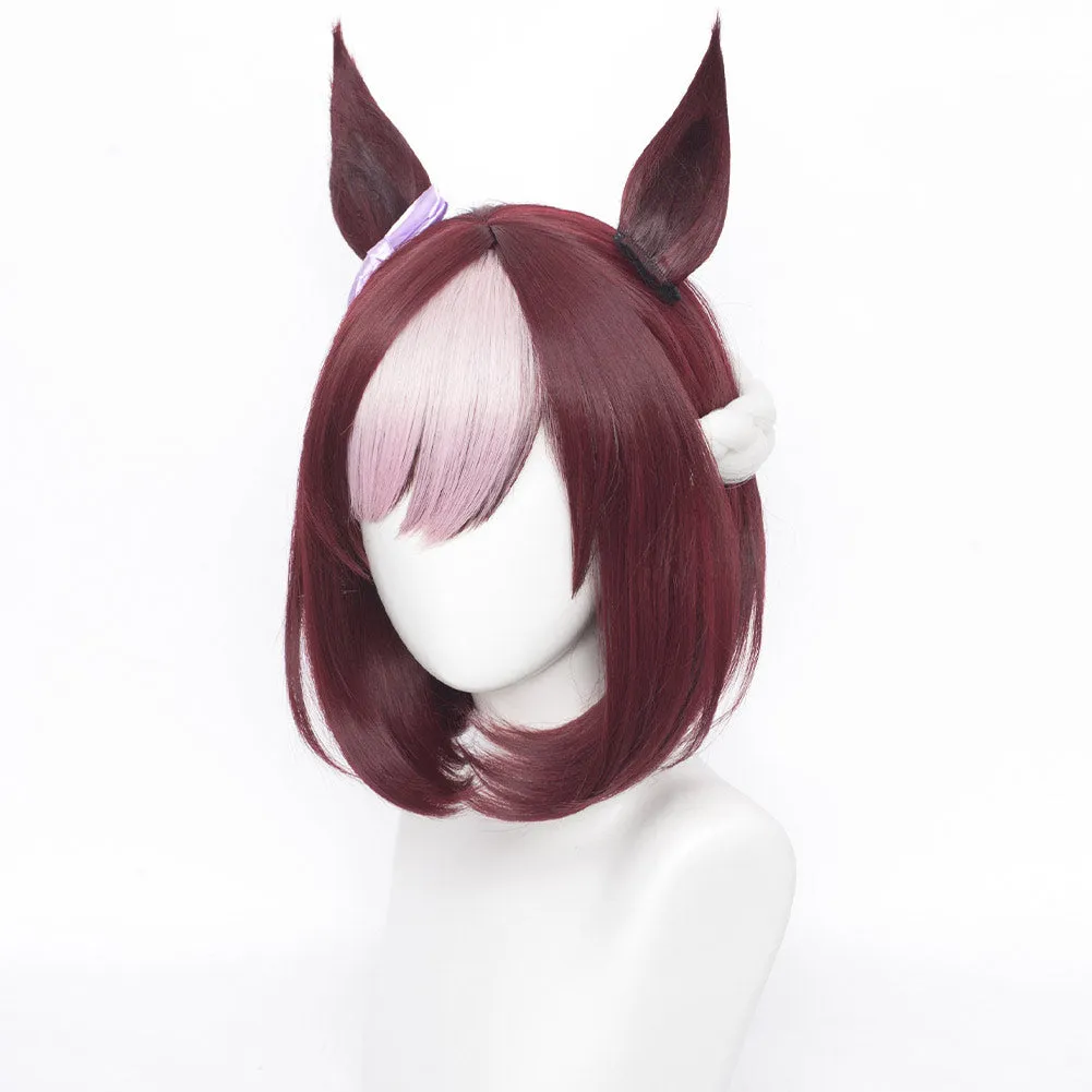Pretty Derby Special Week Cosplay Wig Heat Resistant Synthetic Hair Carnival Halloween Party Props
