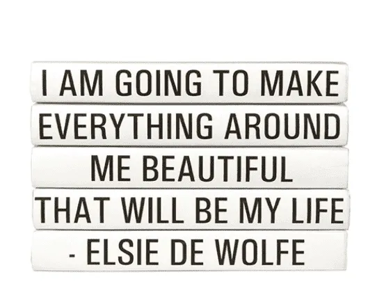 "I AM GOING TO MAKE EVERYTHING AROUND ME BEAUTIFUL THAT WILL BE MY LIFE" Quote Book Stack