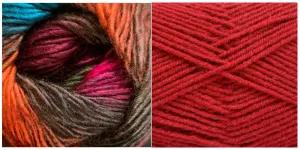 RED   PEACE LILY (100% Acrylic) - Embossed Phoenix Scarf KIT