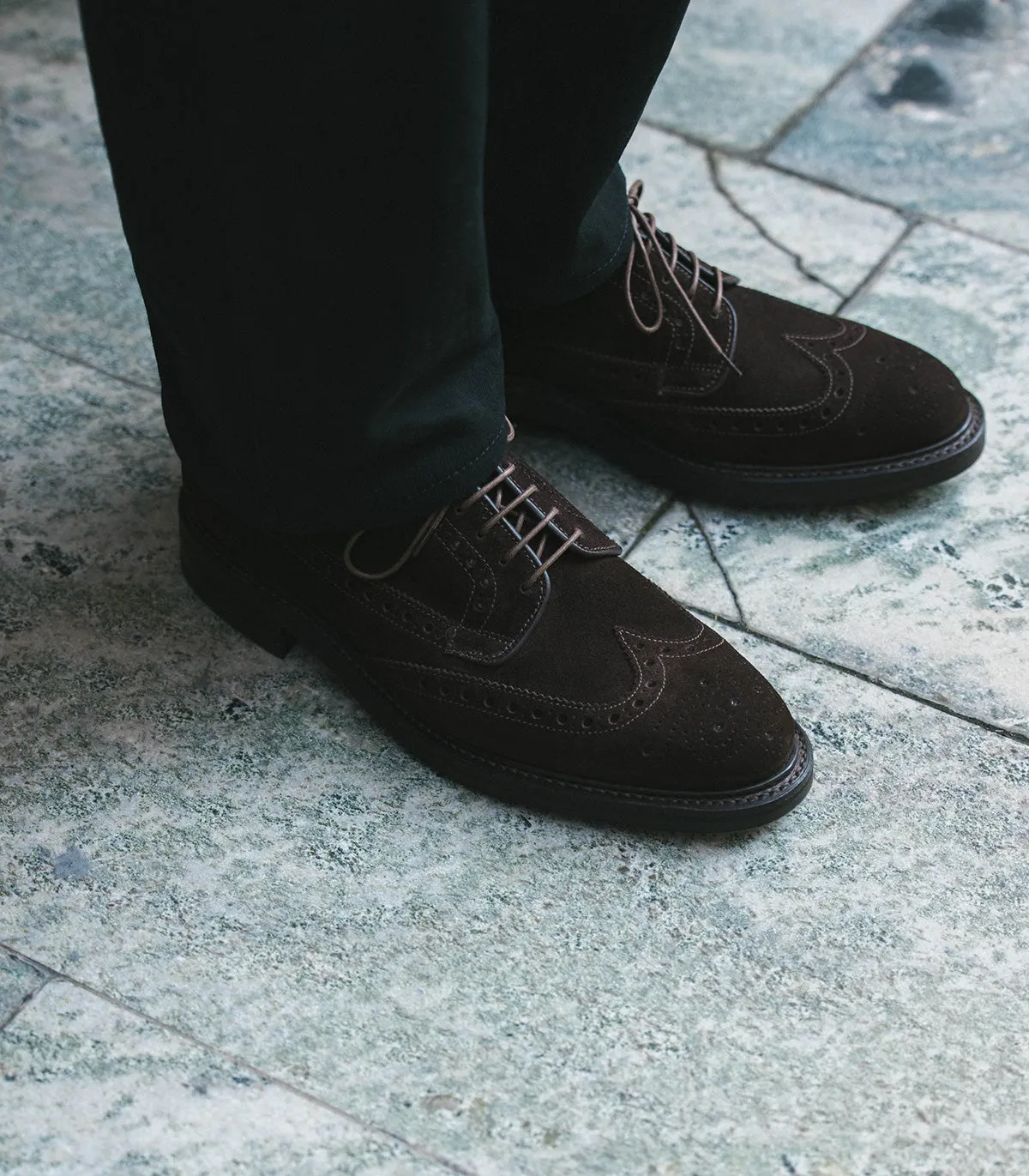 Ripon Dark Brown Suede