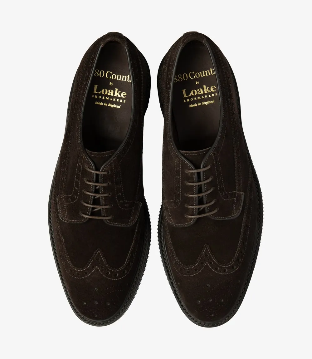 Ripon Dark Brown Suede