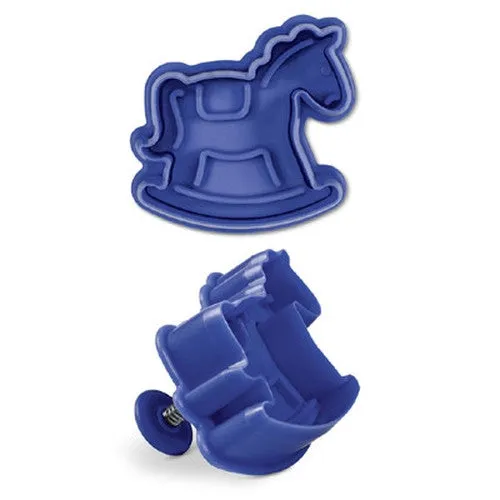 Rocking Horse Cookie Cutter Stamper with Ejector