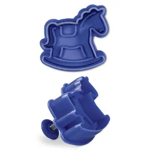 Rocking Horse Cookie Cutter Stamper with Ejector