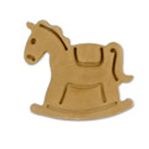 Rocking Horse Cookie Cutter Stamper with Ejector