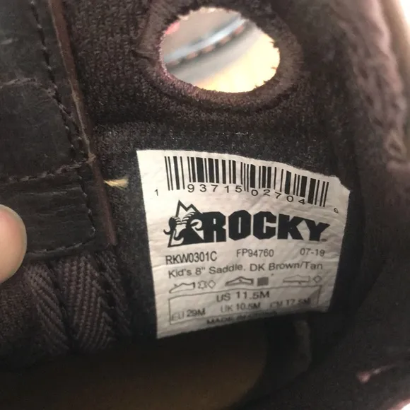 Rocky unisex kids western boots.