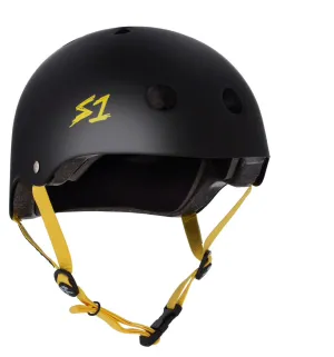S1 LIFER HELMET - BLACK MATTE WITH YELLOW STRAPS