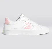 SALVAS White Leather Rose Logo Sneaker Men