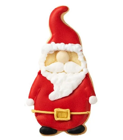 Santa Cookie Cutter with Embossed Detail 9cm