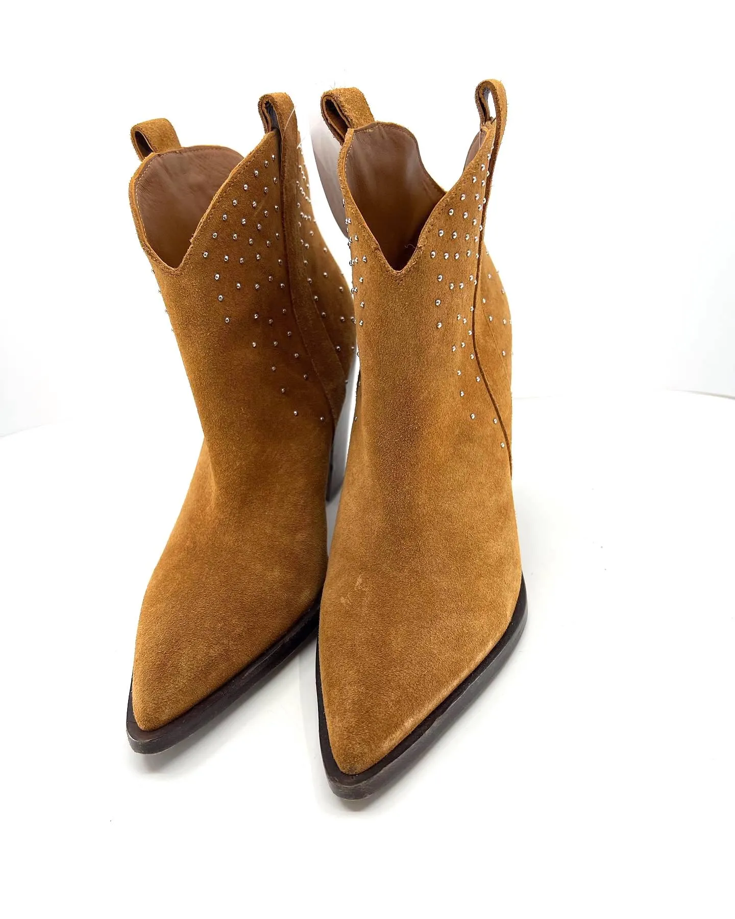 SIGERSON MORRISON KALIE SUEDE MICRO STUD ANKLE BOOTS