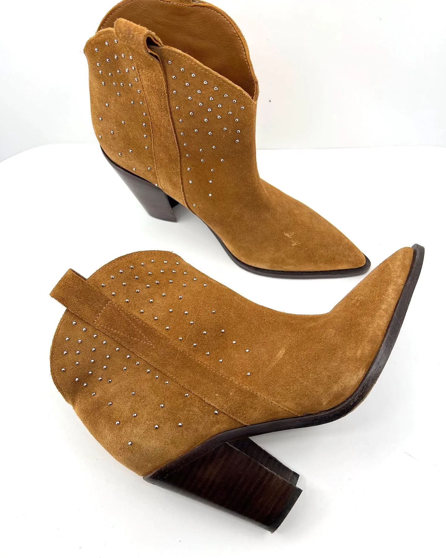 SIGERSON MORRISON KALIE SUEDE MICRO STUD ANKLE BOOTS
