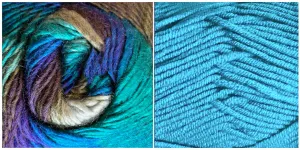 SKY BLUE   ALL BLUES - Falling Leaves Scarf YARN KIT
