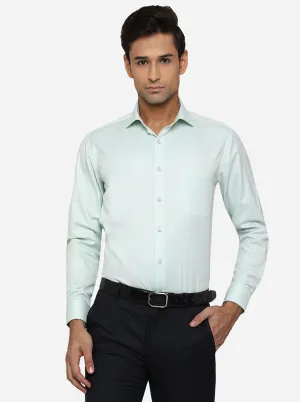 Sky Blue Dobby Regular Fit Formal Shirt | Greenfibre