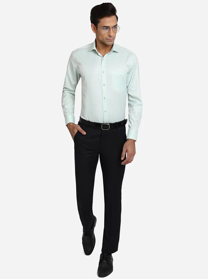 Sky Blue Dobby Regular Fit Formal Shirt | Greenfibre