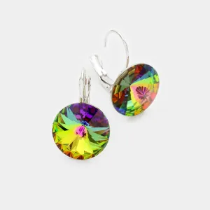 Small Multi-Color Genuine Austrian Crystal Drop Earrings | 0.4" x 0.8" | 373316