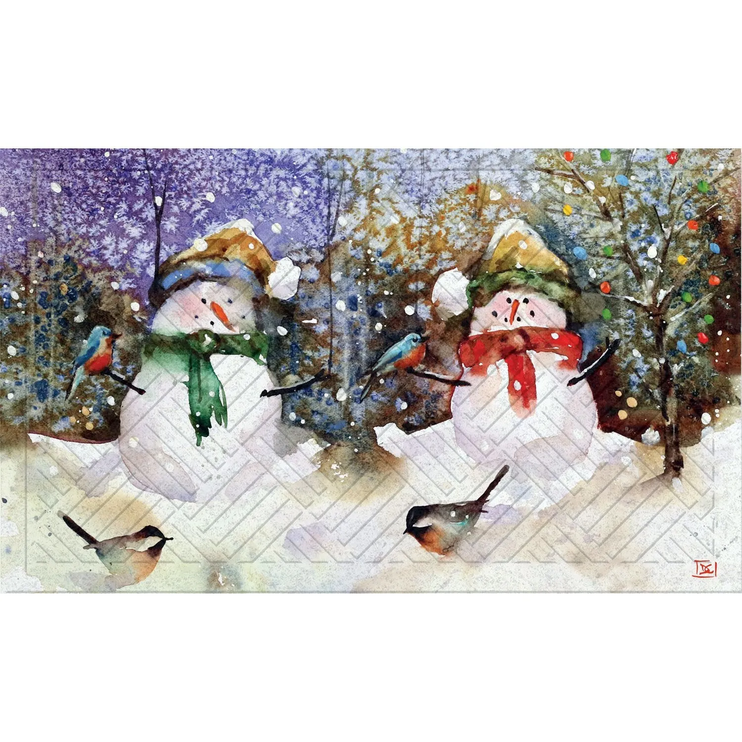 Snowball Duo Embossed Floor Mat,41em2552