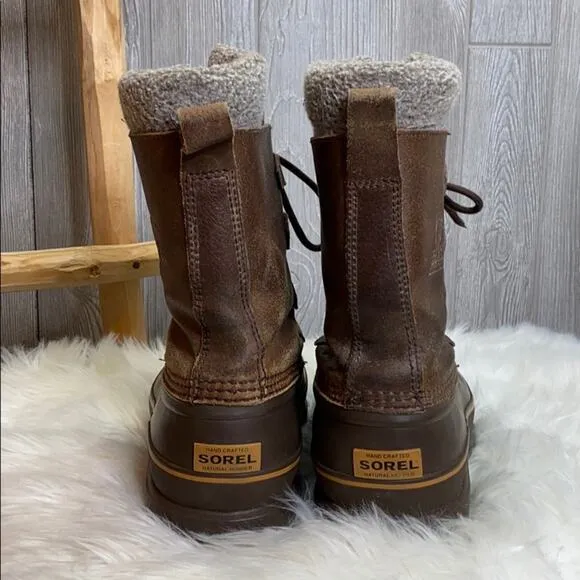 Sorel Kananaskis II Brown Men's Leather Snow Boots Size 9