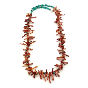 Spiny Oyster & Turquoise Necklace